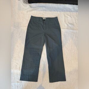 LOFT Ann Taylor Wide Leg Crop Chinos Pants Spring Grey-blue Size 12